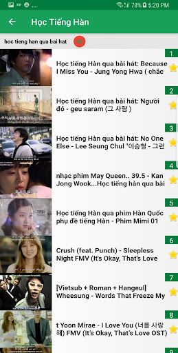 Học Tiếng Hàn Siêu Nhanh Screen 3