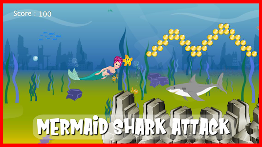 Mermaid Shark Attack : Girl Ga