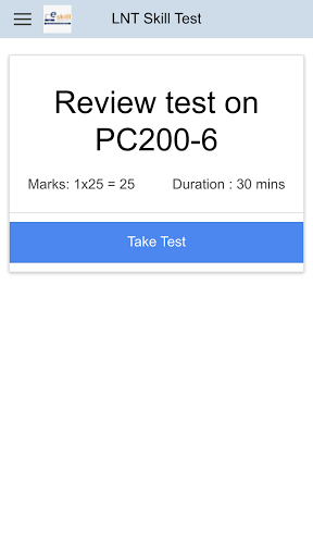 Android application L&T CMB online test screenshort