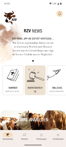 Android application RZV mobil screenshort