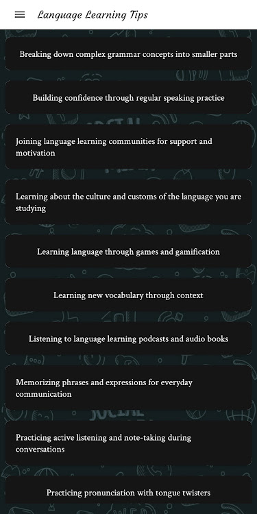Language Learning Tips - 1.2 - (Android)