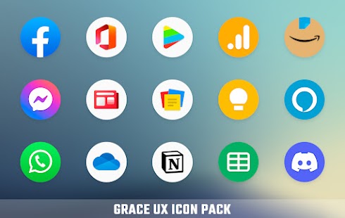 Grace UX - captura de tela do pacote de ícones redondos