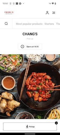 Android application CHANG'S screenshort