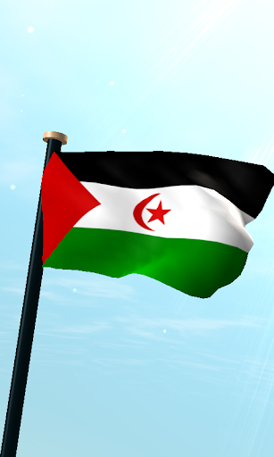 Android application Western Sahara Flag 3D screenshort