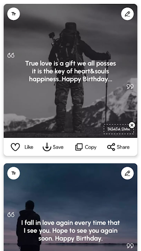 TikTakTuk Status and Quotes Screen 3