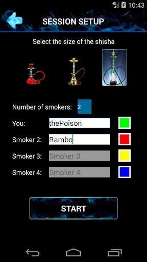 Shisha Time Counter Screen 2