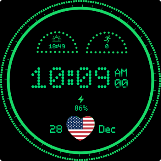 Dotted Digital Watch Face