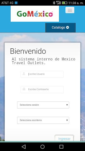 Android application GoMéxico Sistema screenshort