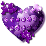 Purple Heart Balloon Keyboard icon