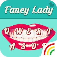 Fancy Lady Kiss Keyboard Theme