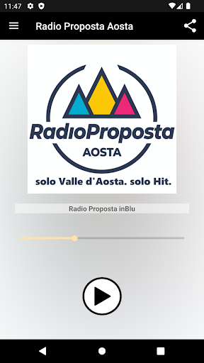 Android application Radio Proposta Aosta screenshort