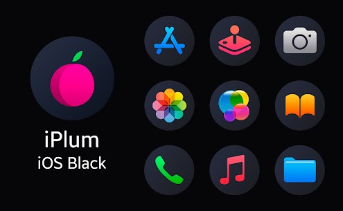 iPlum Black – Round Icon Pack 5.6 1