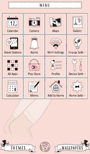 Pink Roller-skates Theme Screen 2