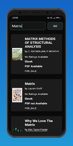 Android application Book Store screenshort