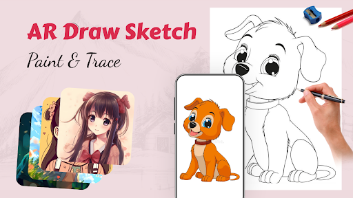 Android application AR Draw Anime Sketch screenshort