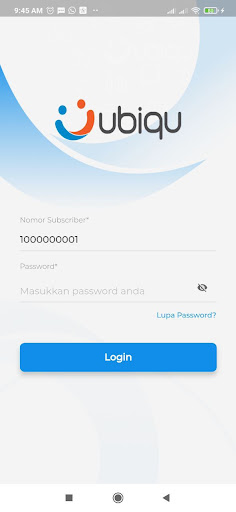 Android application MyUbiqu screenshort