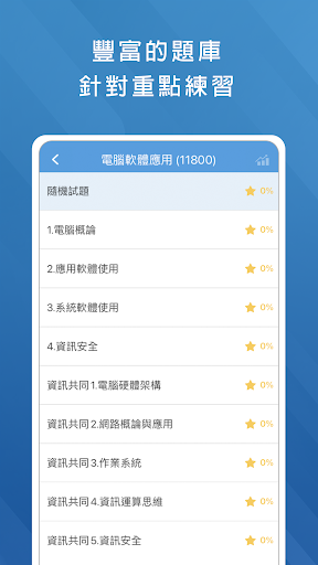 Android application 技能檢定題庫 - 丙級、乙級、甲級、單一級 screenshort