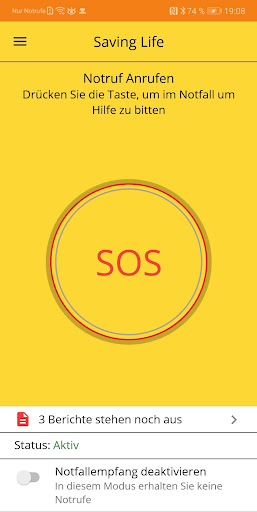 Android application Saving Life screenshort