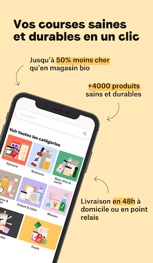 Android application Kazidomi - Supermarché sain screenshort