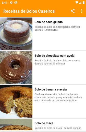 Receitas de Bolos Caseiros
