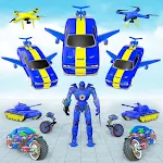 Flying Muscle Car Robot Games Apk
