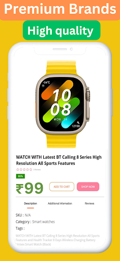 Smart Watches Online Shopping Screen 2