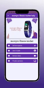 Morepro Fitness Tracker help