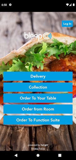 Android application Bleep Hospitality screenshort