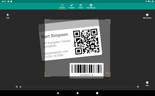 QR & Barcode Scanner (Deutsch) Screenshot