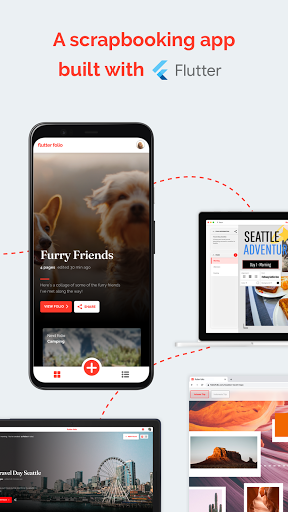 Android application Flutter Folio screenshort
