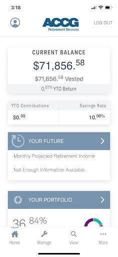 ACCG Retirement Services Screen 2