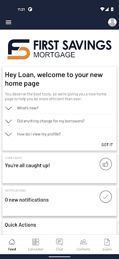 Android application First Savings Mortgage screenshort
