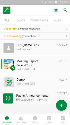 Android application CPG Connect screenshort