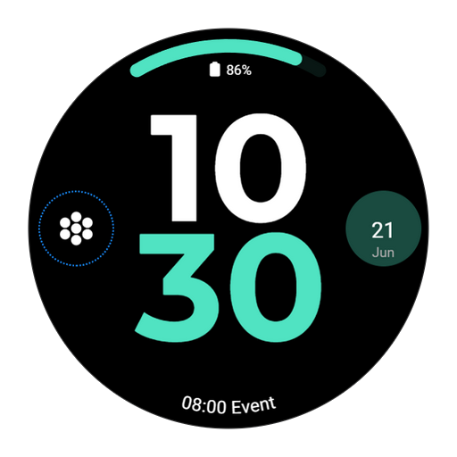 Android application Glance Dashboard - Watchface screenshort