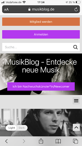 Android application MusikBlog screenshort