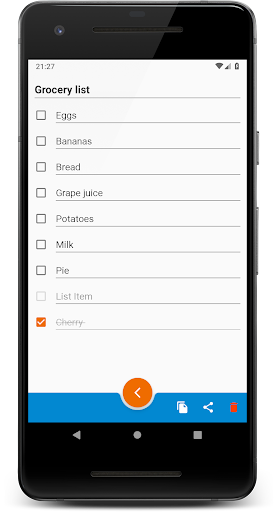 Lists Screen 3