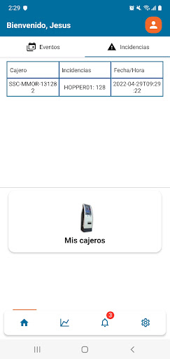 Android application ATM Empatica screenshort