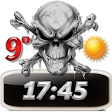 Skulls Clock Weather Widget icon