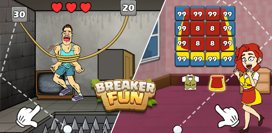 Breaker Fun-벽돌 깨기 및 구조 게임