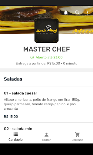 MASTER CHEF Screen 2
