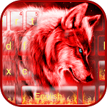 Cover Image of Download Neon Red Wolf Theme 1.0 APK