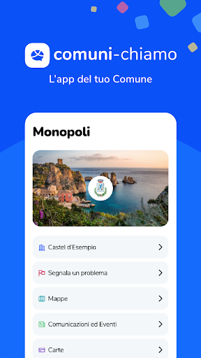 Android application Comuni-Chiamo screenshort
