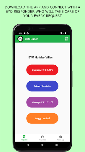 Android application BYO Butler screenshort