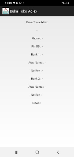 Android application Buka Toko Adiex screenshort
