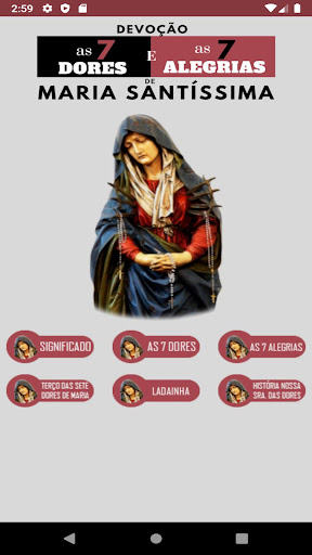 Android application Devoção as 7 Dores de Maria screenshort