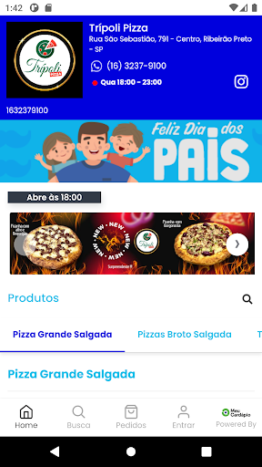 Android application Trípoli Pizza screenshort