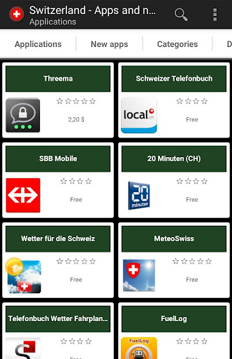 Android application Swiss apps and games screenshort