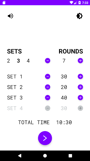 Android application HIIT Tabata Interval Timer screenshort