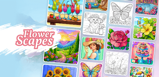 Flowerscapes: Color by Number