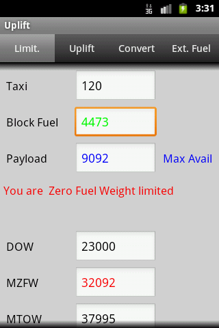 Aviation Uplift/Fueling Screen 2